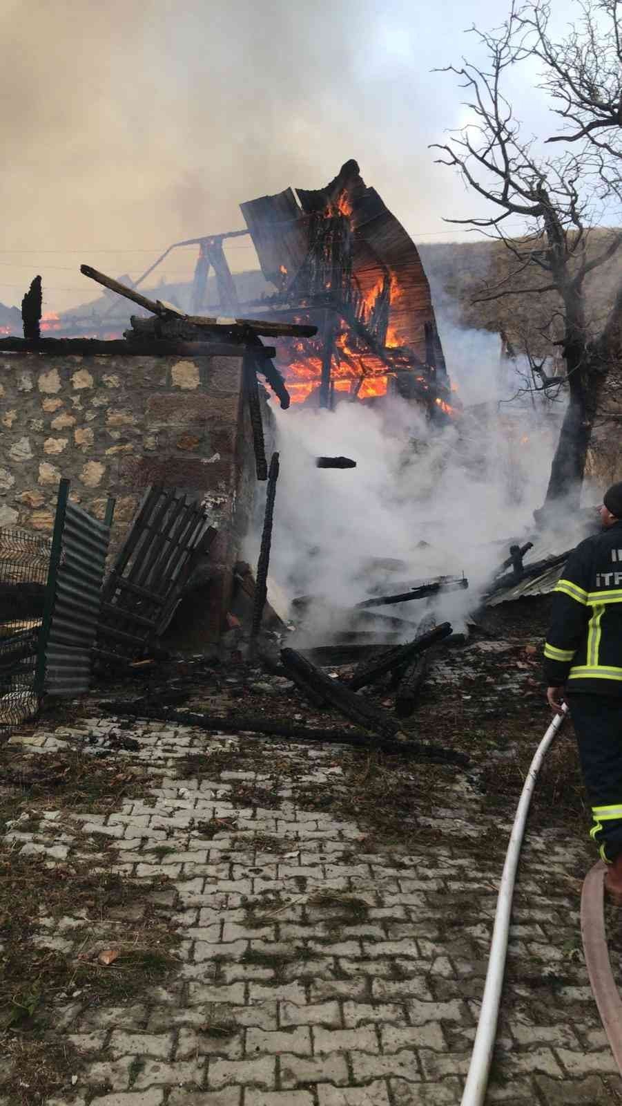 Yangında iki ev küle döndü