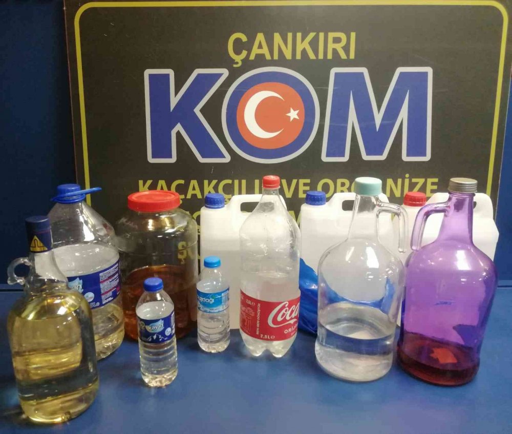 17 litre sahte içki ele geçirildi