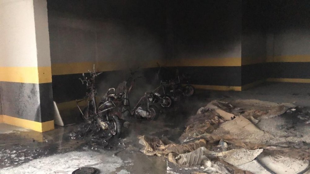 5 motosiklet alevlere teslim oldu