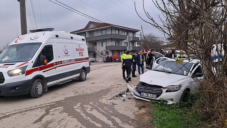 Polisten kaçarken kaza yaptı