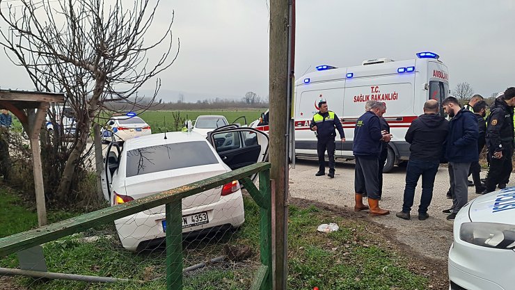 Polisten kaçarken kaza yaptı