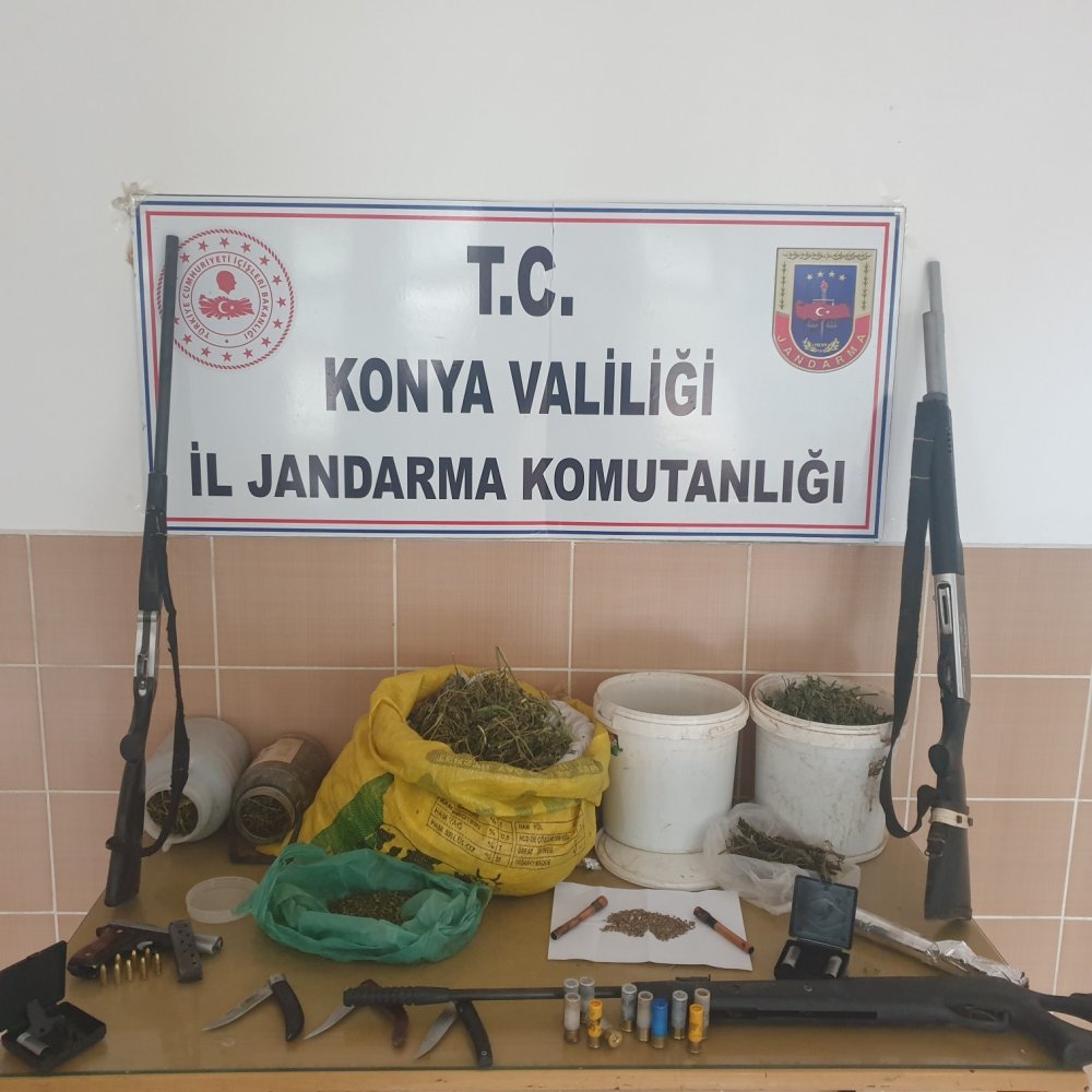 Konya'nın o ilçesinde jandarmadan uyuşturucu operasyonu