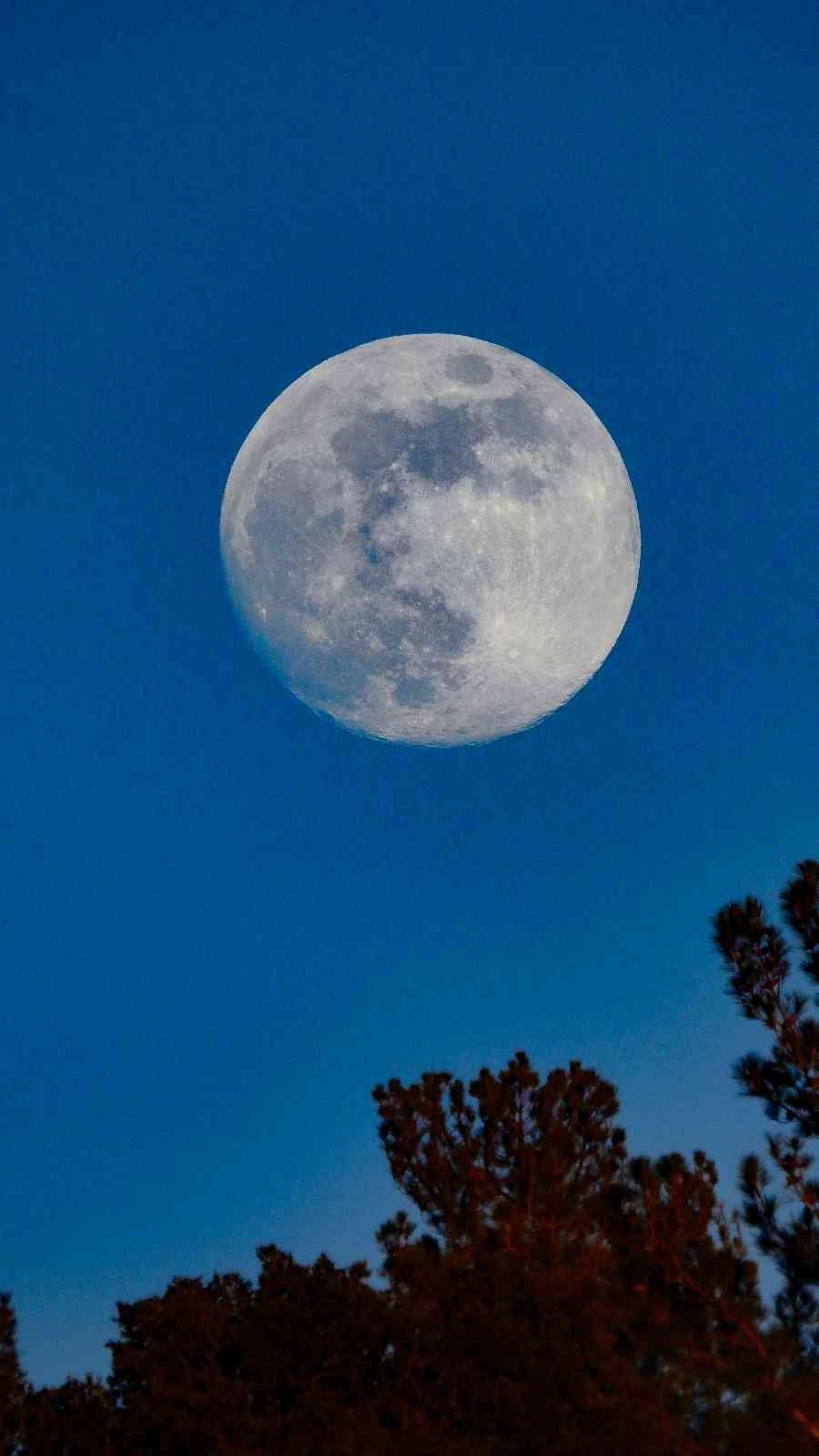 Kartpostallık dolunay manzarası