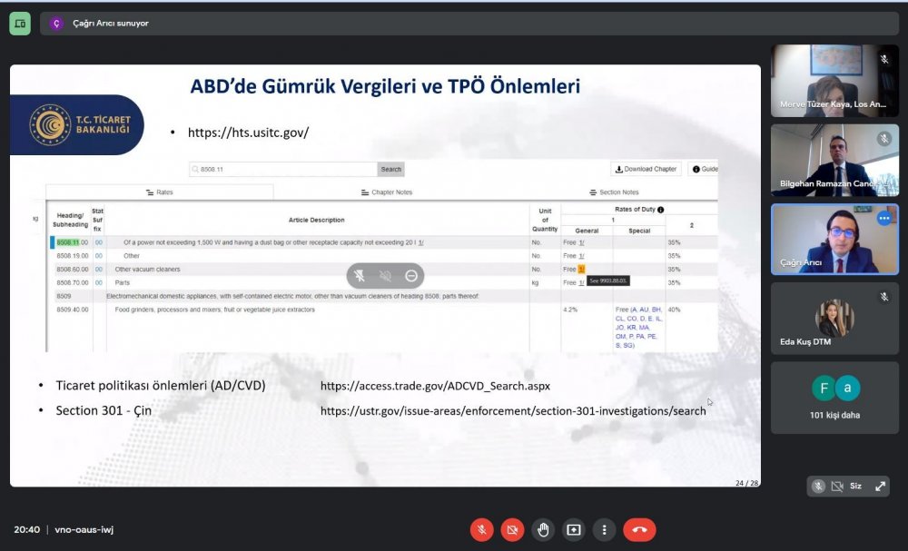 KTO'da "Amerika Pazarına Giriş ve Fırsatlar" webinarı
