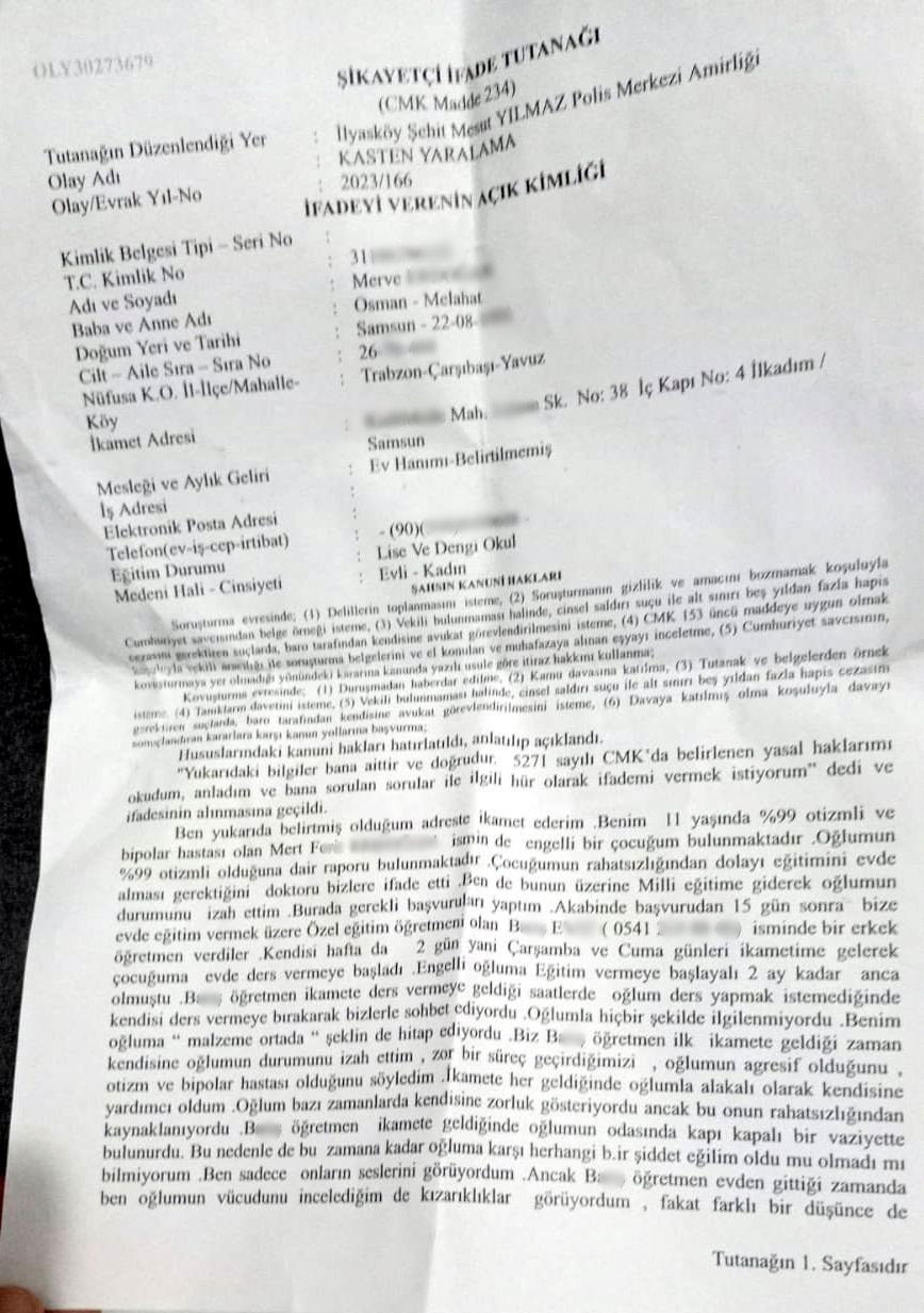 ‘Engelli çocuğa öğretmen şiddeti’ iddiası