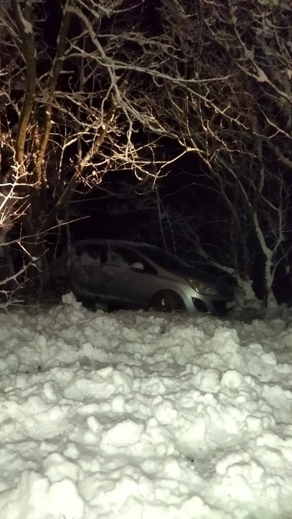 Otomobil şarampole uçtu