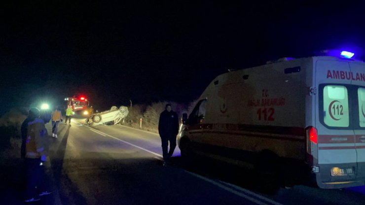 Otomobil, takla attı: 1 ölü, 1 yaralı