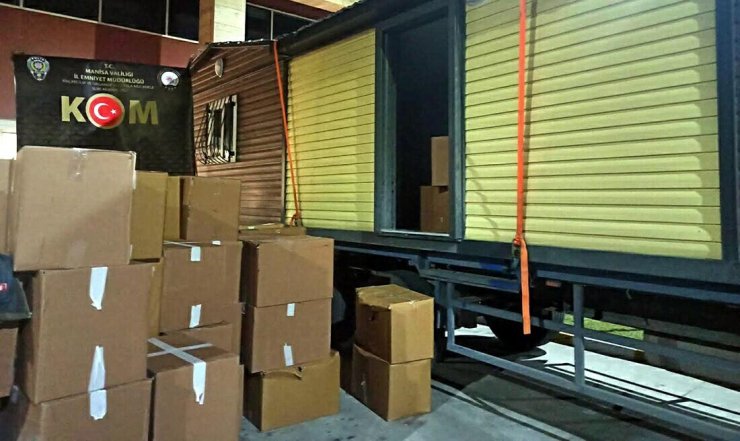 TIR'daki konteyner evde 10 milyon 375 bin kaçak sigara ele geçirildi