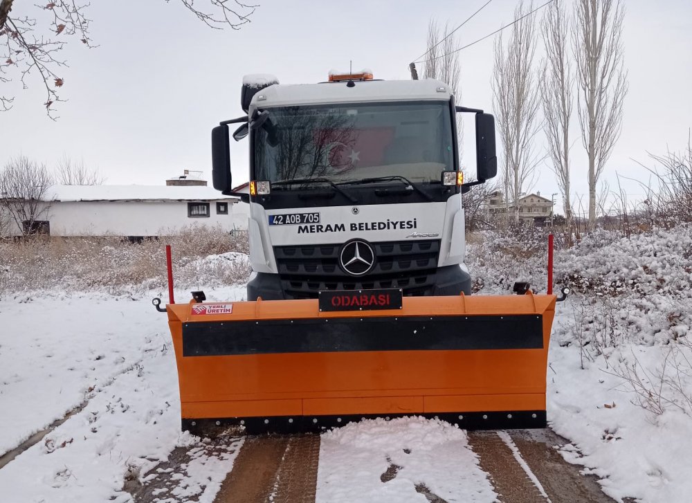 Meram’da kar mesaisi