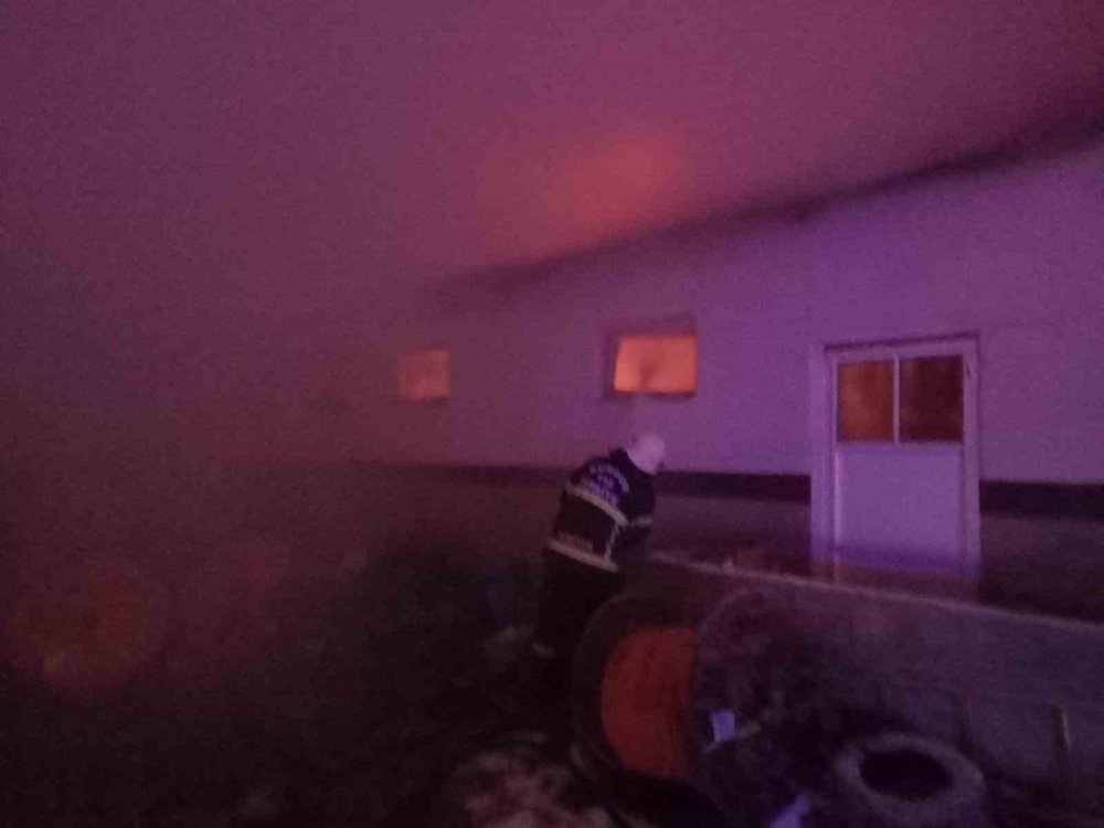 Burdur’da tavuk çiftliği alevlere teslim oldu