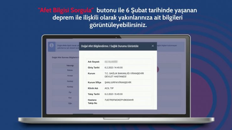 Depremzedelerin yakınları, e-Nabız'dan bilgi alabilecek