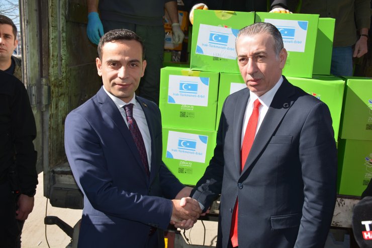 2 TIR yardımla gelen Türkmen Bakan: Türkiye’ye destek, bizim için milli görev