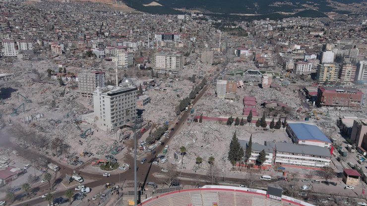Kahramanmaraş'taki son durum havadan görüntülendi