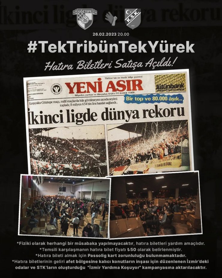 Karşıyaka ve Göztepe tek yürek