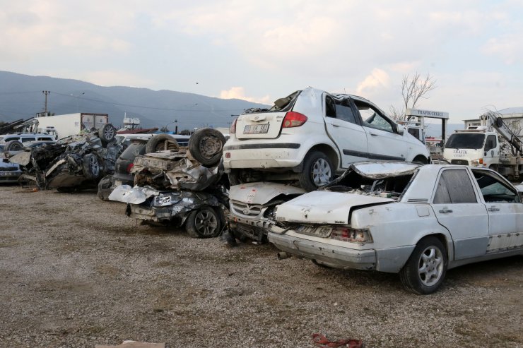 Deprem sonrası hurdaya dönen, havadan görüntülendi