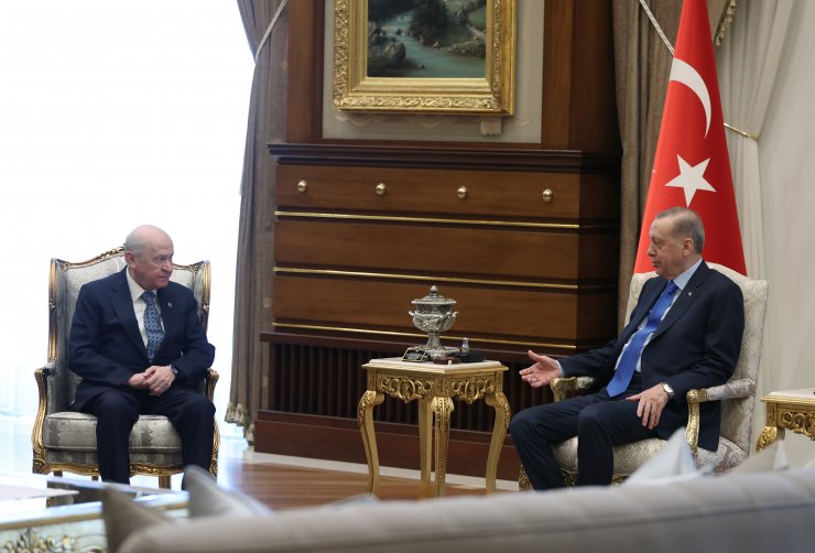 Cumhurbaşkanı Erdoğan, Bahçeli ile bir araya geldi