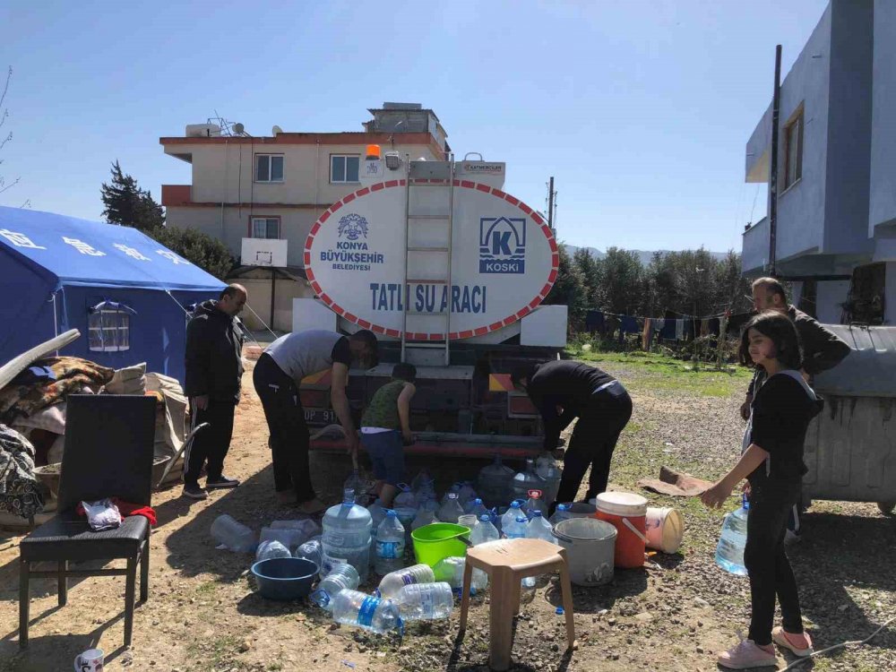 Konya Büyükşehir, Hatay’ın temiz su ihtiyacını karşılıyor