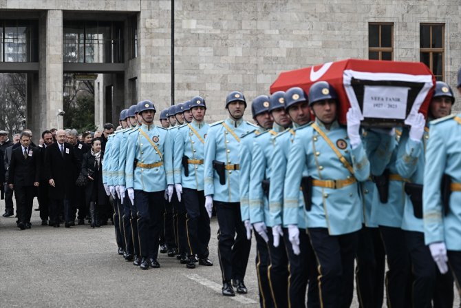 Konyalı eski bakanlardan Vefa Tanır için TBMM'de tören düzenlendi