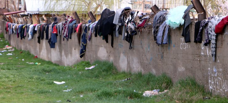 Ağaçlar bile çamaşırla doldu