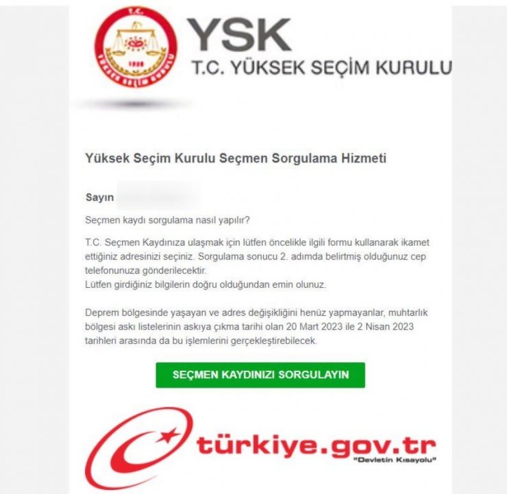 "Seçmen kaydınızı sorgulayın" tuzağı