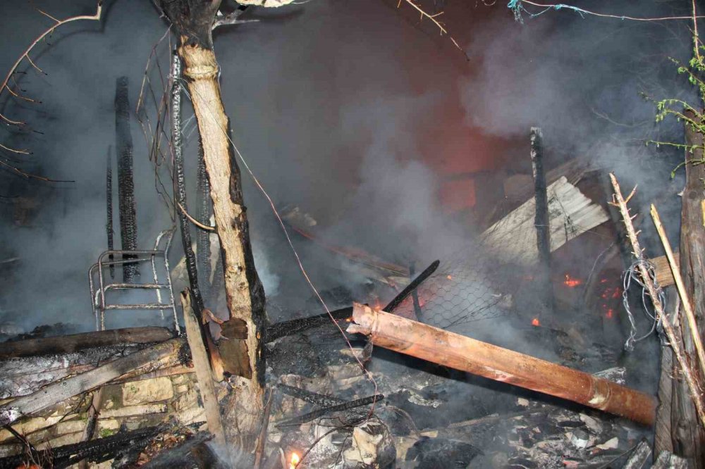 Anne kızın yaşadığı ev, yangında küle döndü