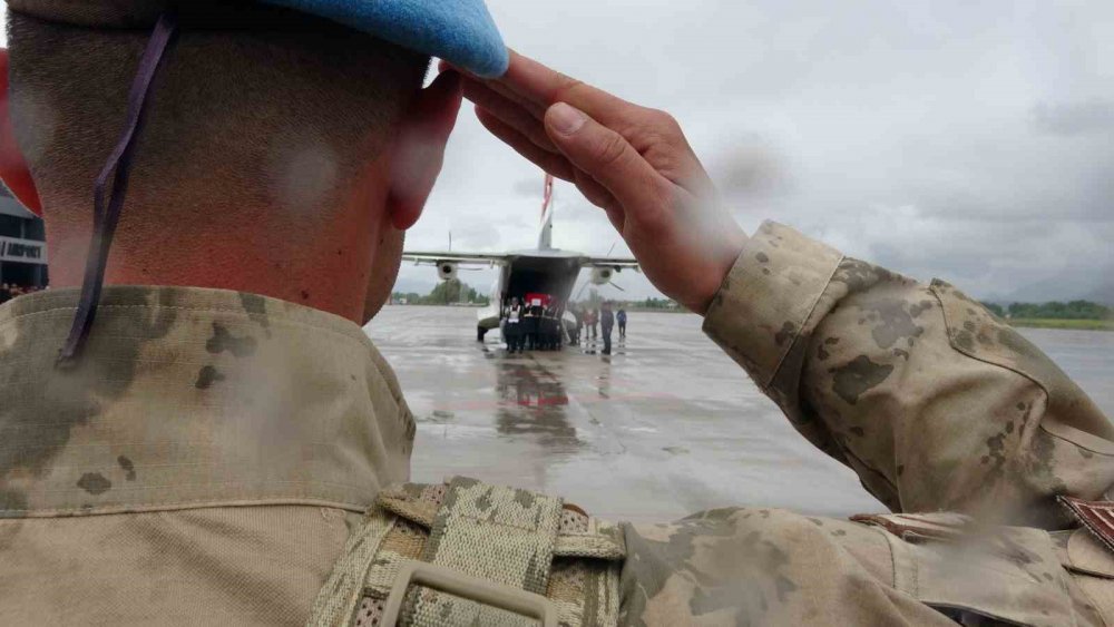 Nusaybin'de şehit düşen Astsubay Üstçavuş Mehmet Gündüz'ün naaşı memleketi Tokat’ta