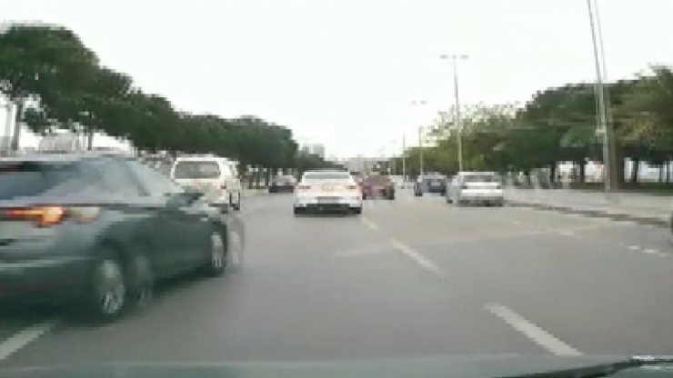 Trafik magandası kamerada
