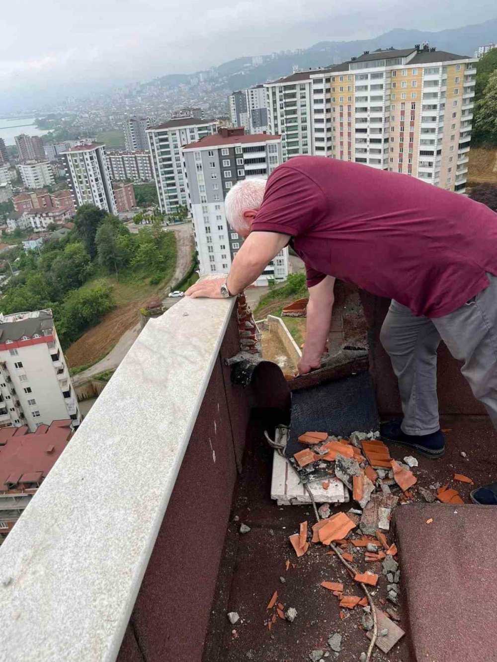 Ordu'da bir eve yıldırım düştü