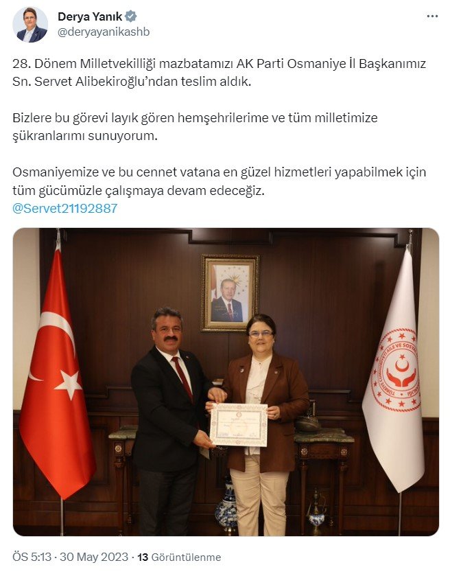 Bakanı Yanık'ın mutlu günü