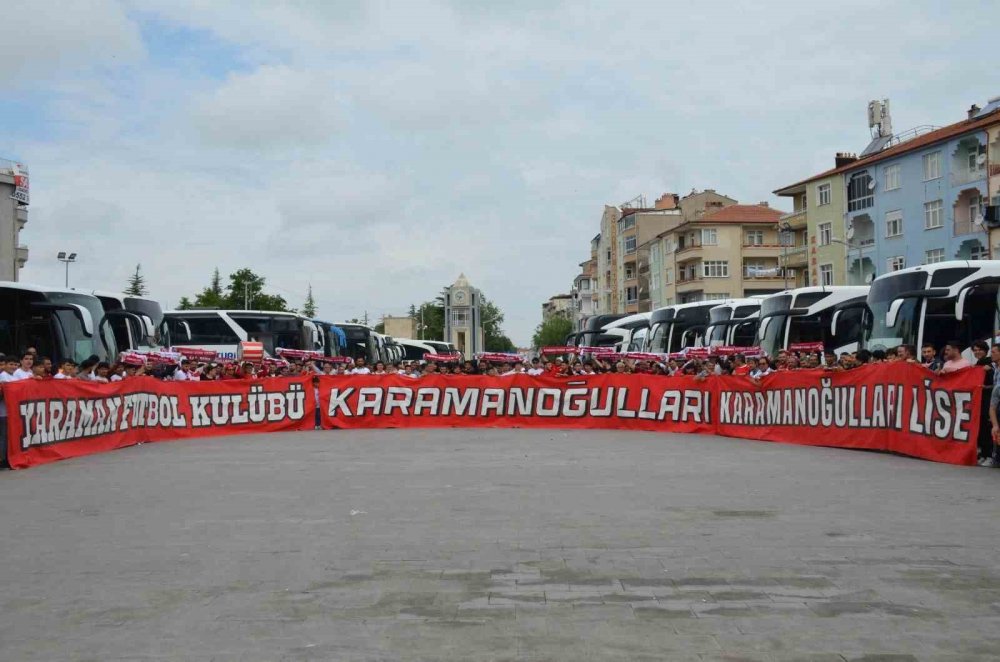 Karaman FK’nin taraftar kafilesi final maçı için Ankara’ya yola çıktı