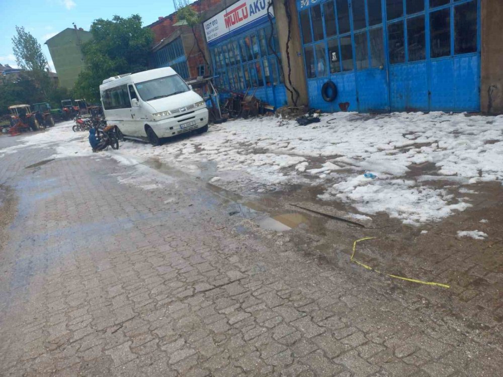 Konya’da haziran ayında kış mevsimini andıran görüntüler