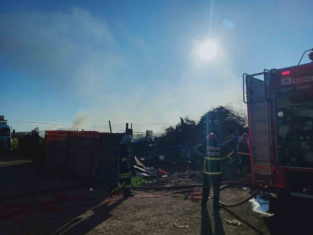 Hurdalık alanda yangın