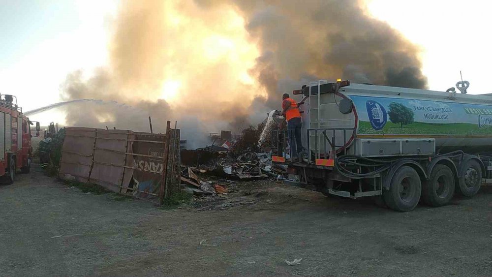 Hurdalık alanda yangın