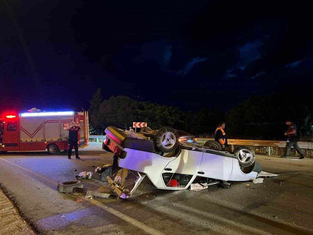 Kontrolden çıkan araç takla atıp karşı şeride geçti: 1 ölü, 1 yaralı