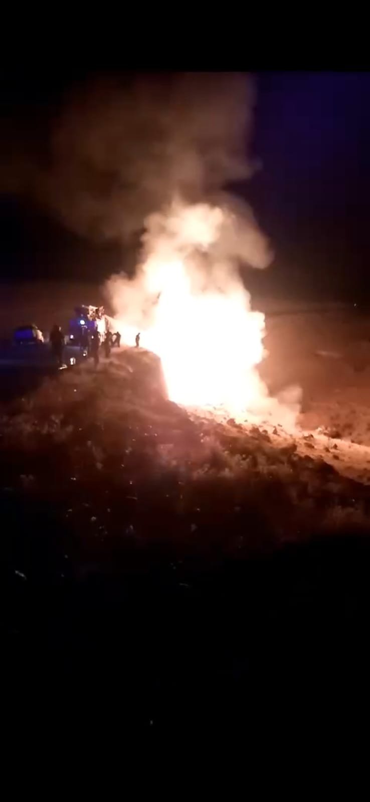 Şarampole yuvarlanan kamyon yandı: 4 ölü, 2 ağır yaralı