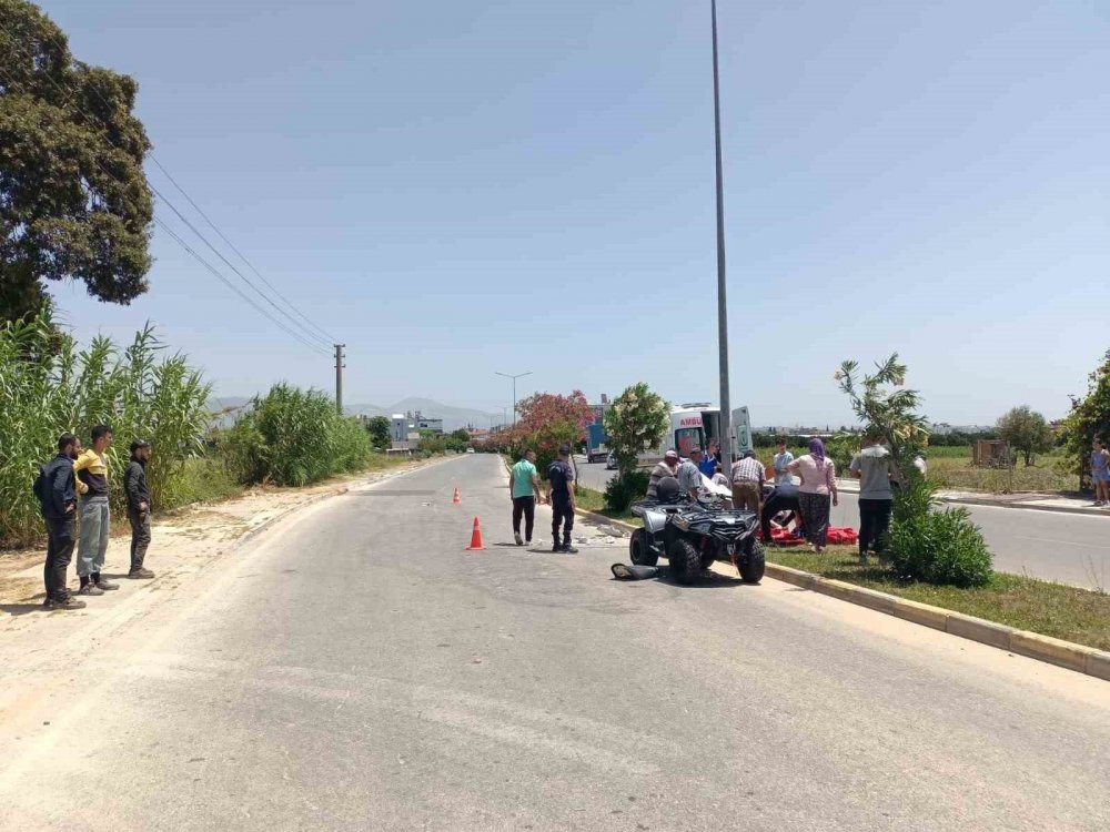 Turistleri taşıyan ATV kontrolden çıktı: 2 yaralı