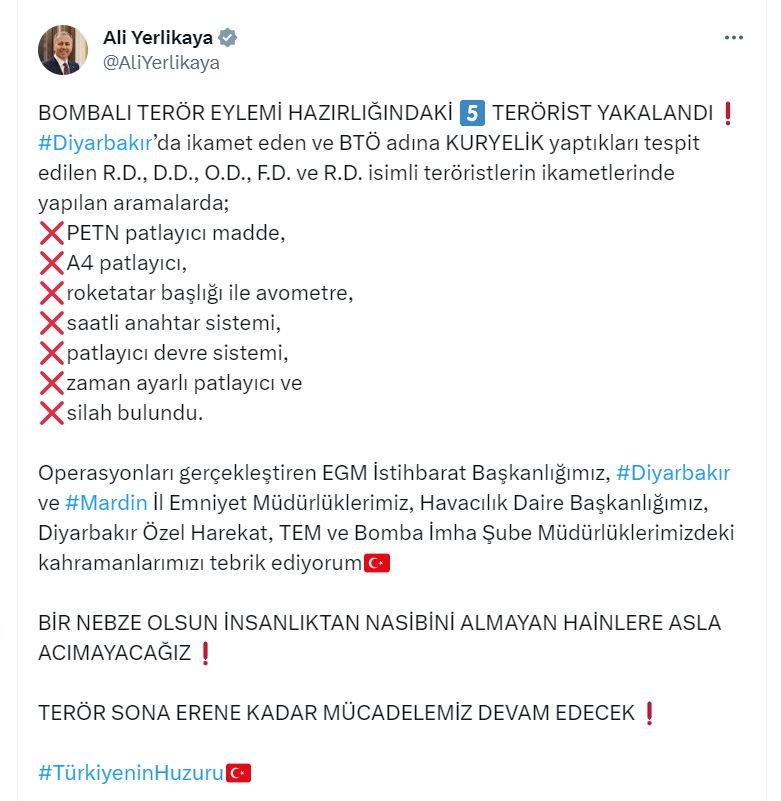 Bombaları hazırlıyorlardı, 5 terörist böyle yakalandı