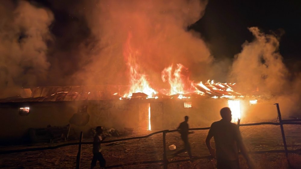 Bingöl'de ahırda çıkan yangında 2 inek öldü