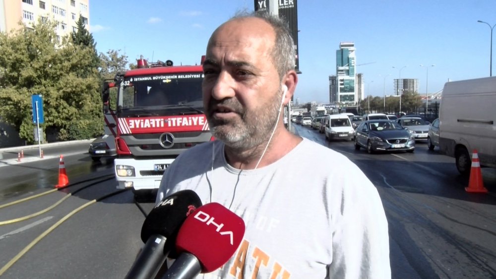 Bakımdan aldığı otomobil 5 kilometre sonra yandı