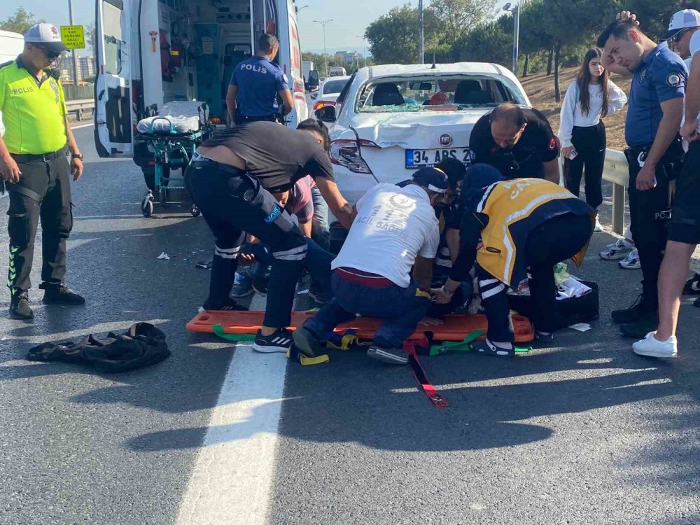 Otomobil ile motosiklet çarpıştı: 1 yaralı