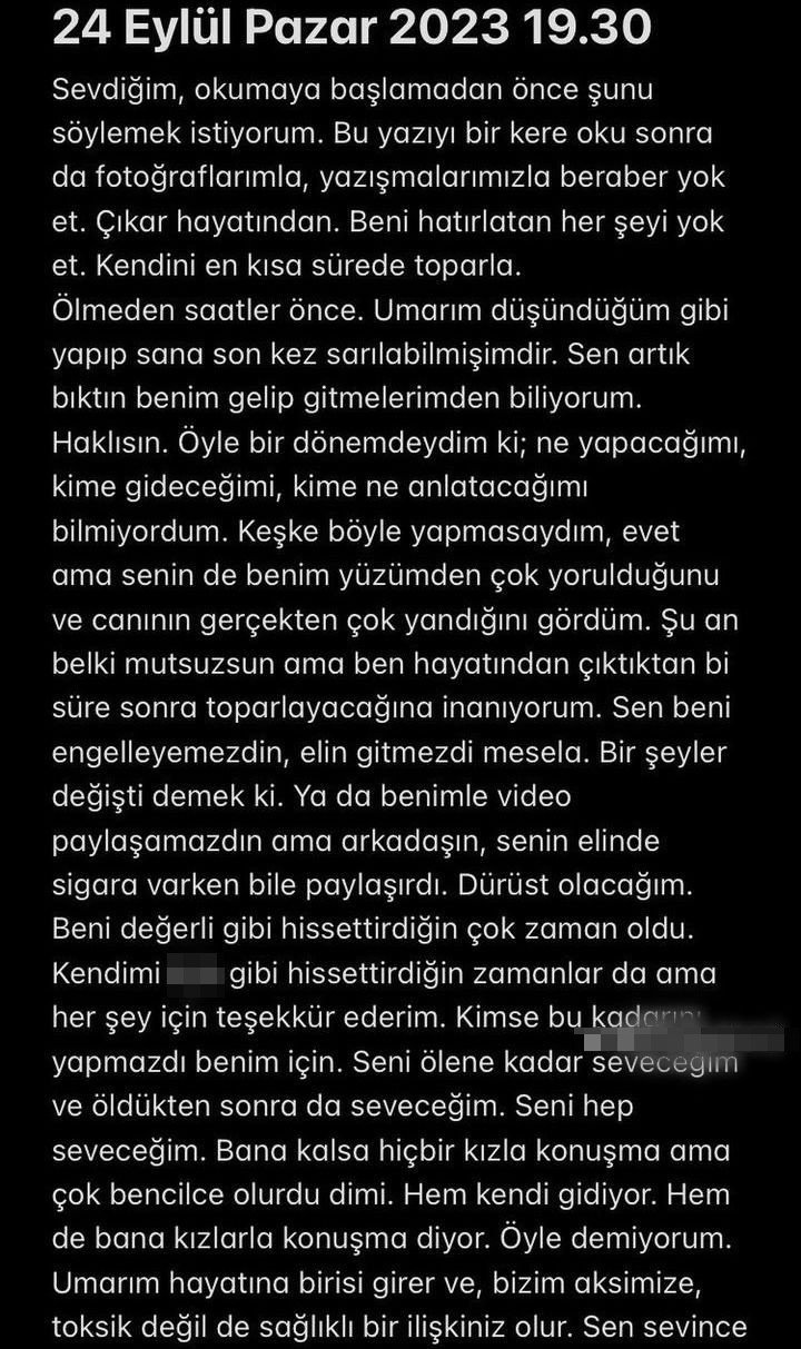 Sırra kadem bastı... Açelya’dan veda notu: Ölmeden saatler önce...