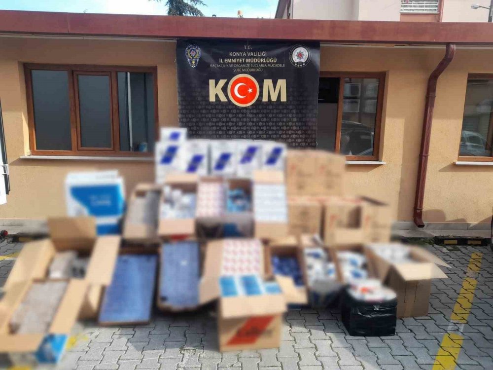 Konya polisinden kaçakçılara geçit yok! 3 milyon liralık operasyon