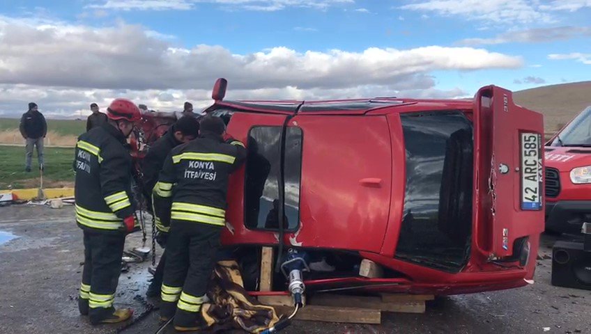 Konya'da araca sıkışarak can verdi!