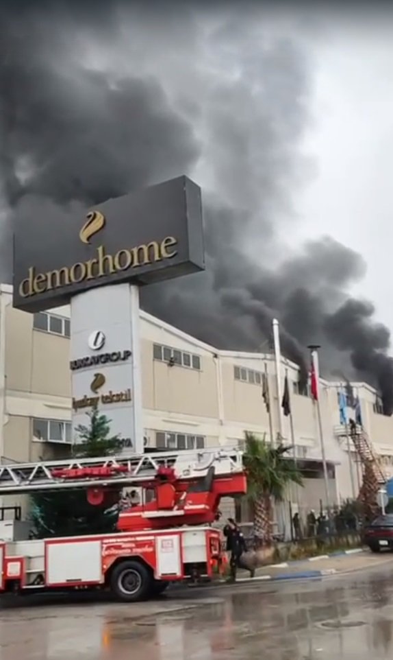 Bursa’da tekstil fabrikasında yangın