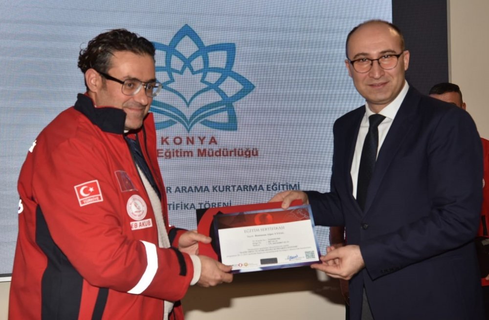 Konya İl Milli Eğitim'e MEVKA desteği ile arama kurtarma eğitimi verildi