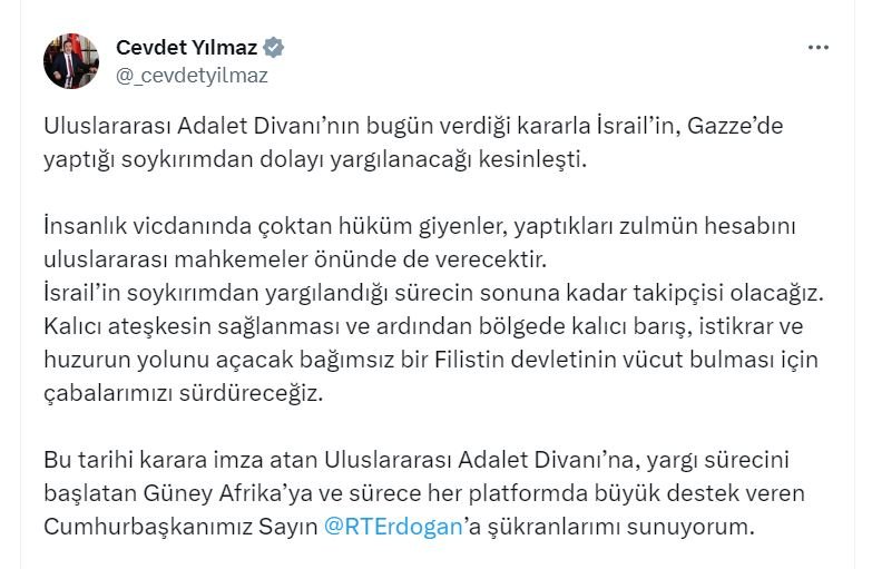 Cevdet Yılmaz: Yaptıkları zulmün hesabını verecekler