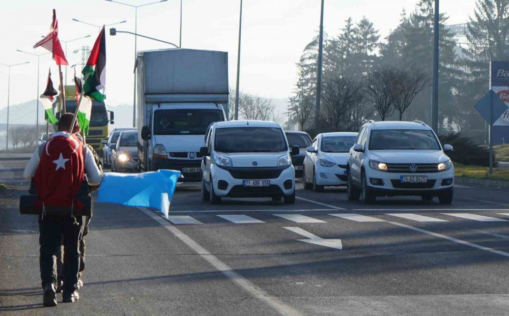 270 kilometre geride kaldı... İstanbul’dan Ankara’ya Filistin’e özgürlük için yürüyüşü