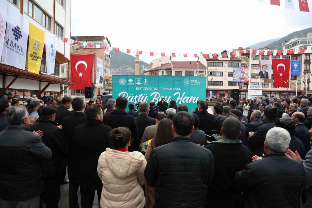 Konya'da Rüştü Bey Hanı dualarla açıldı