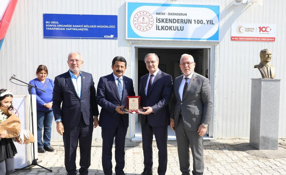 Konya OSB tarafından deprem bölgesine kazandırılan okul açıldı