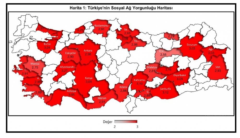 İşte en az sosyal ağ yorgunluğu yaşayan şehir